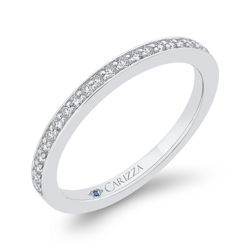 Diamond Half-Eternity Wedding Band in 14K White Gold