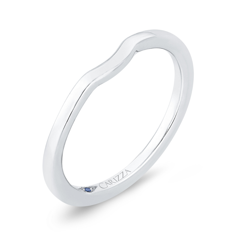 Plain Wedding Band in 14K White Gold