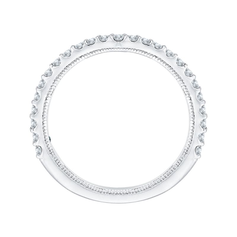 Round Diamond Wedding Band in 14K White Gold