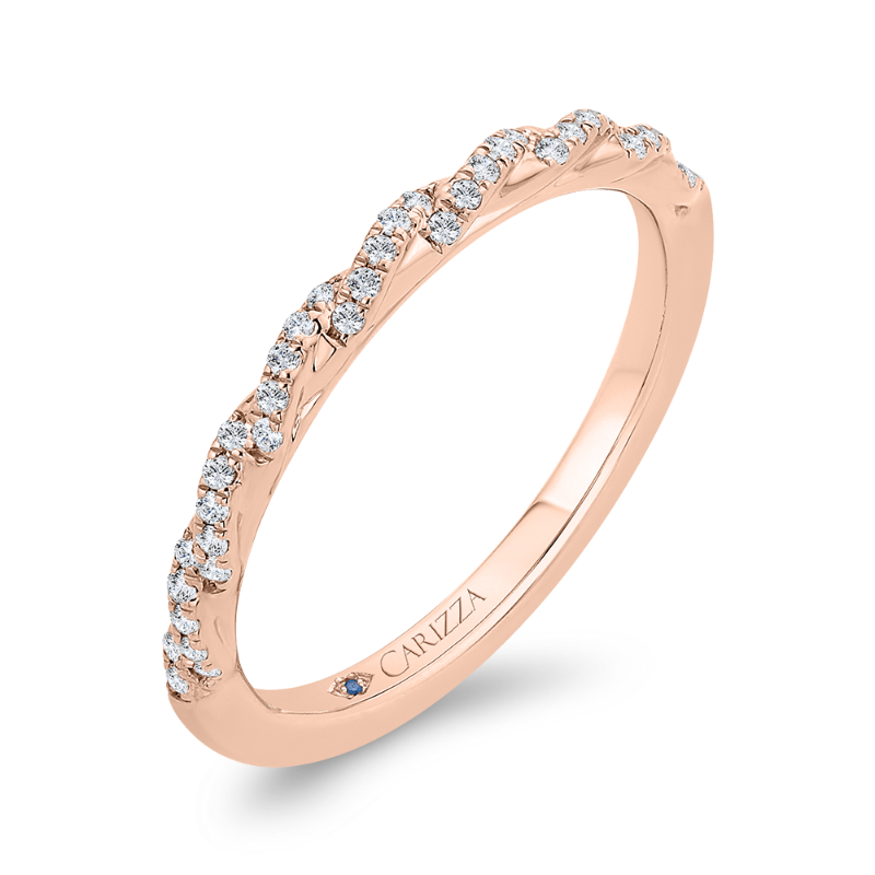 Diamond Wedding Band in 14K Rose Gold