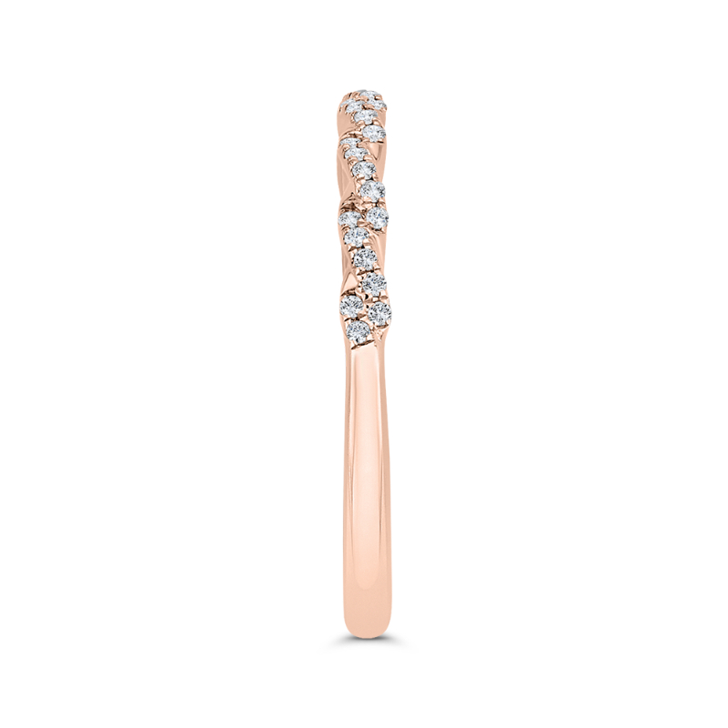 Diamond Wedding Band in 14K Rose Gold