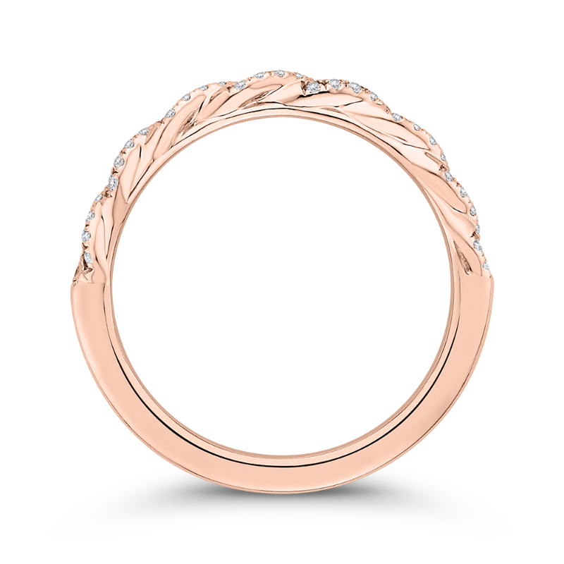 Diamond Wedding Band in 14K Rose Gold