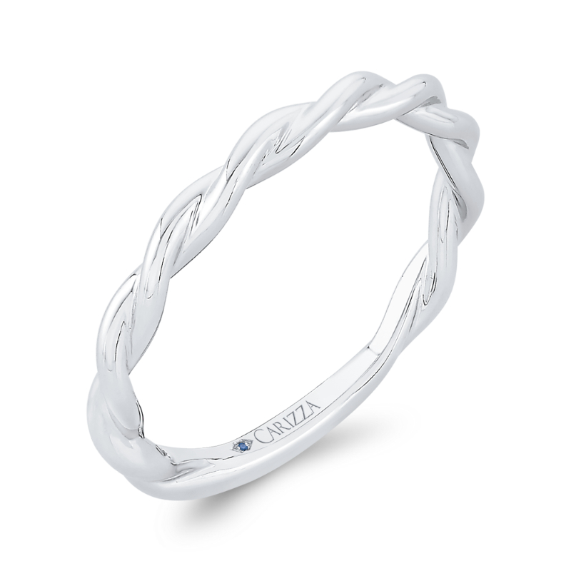 Plain Wedding Band in 14K White Gold