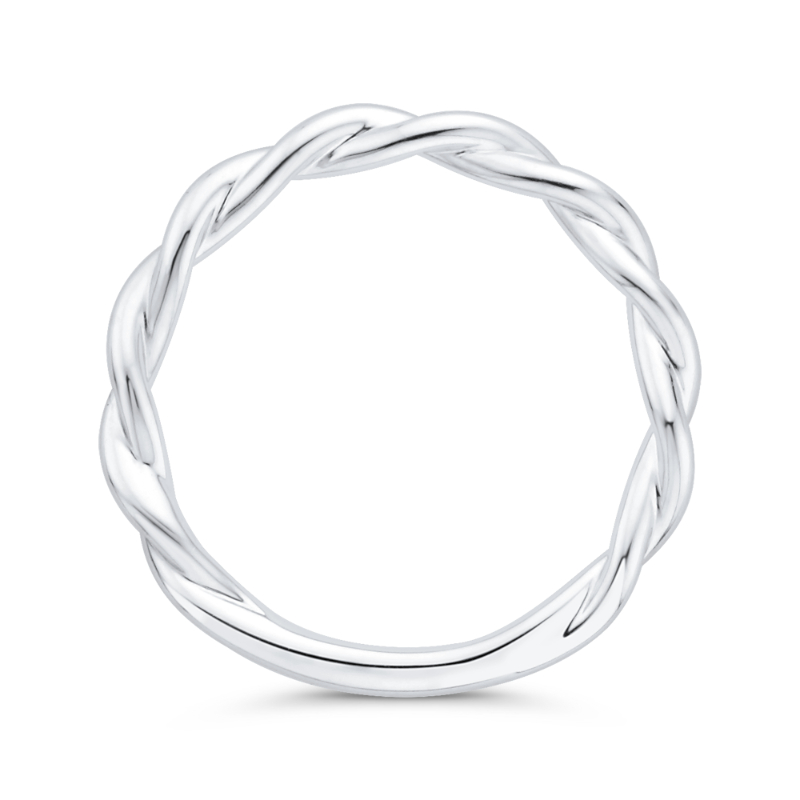 Plain Wedding Band in 14K White Gold