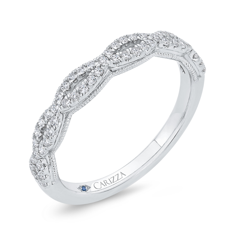 Diamond Wedding Band in 14K White Gold