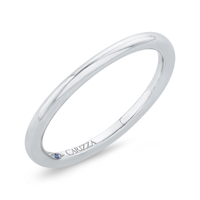 Plain Wedding Band in 14K White Gold