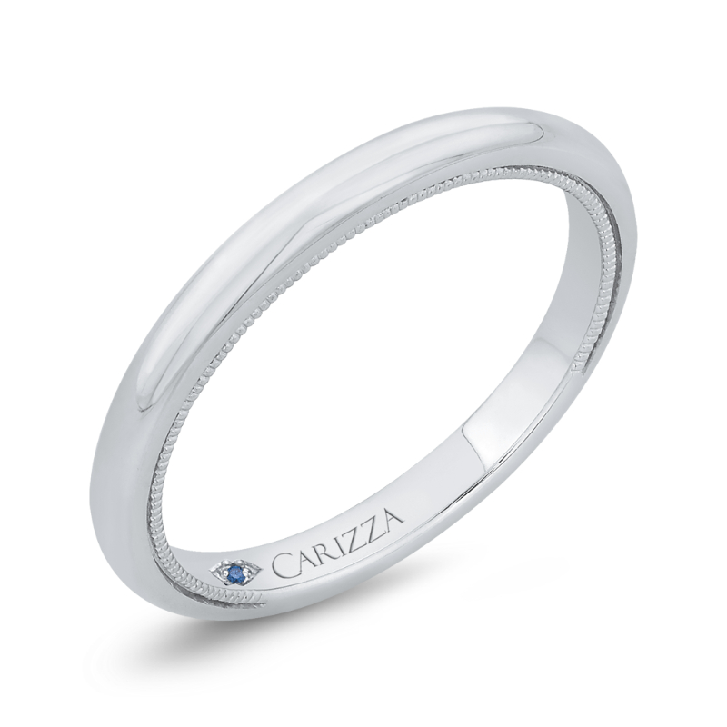 Plain Wedding Band in 14K White Gold