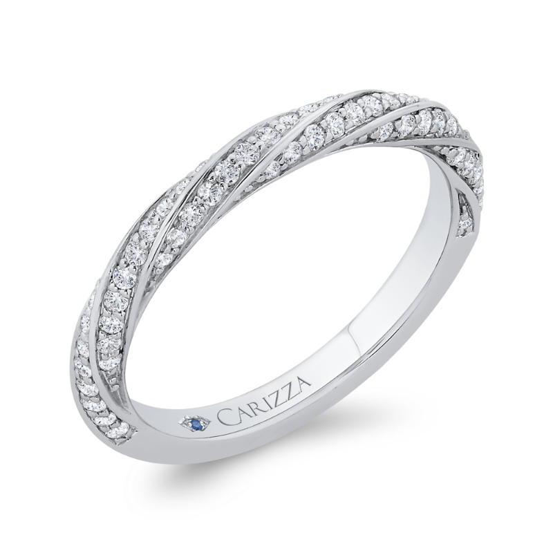 Diamond Wedding Band in 14K White Gold