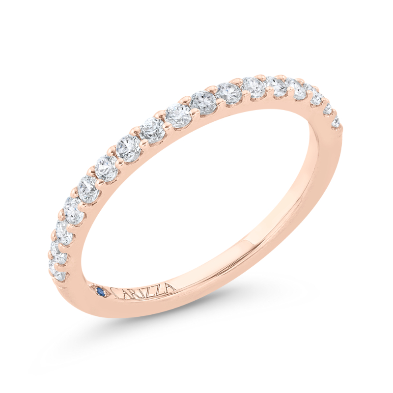 Diamond Wedding Band in 14K Rose Gold