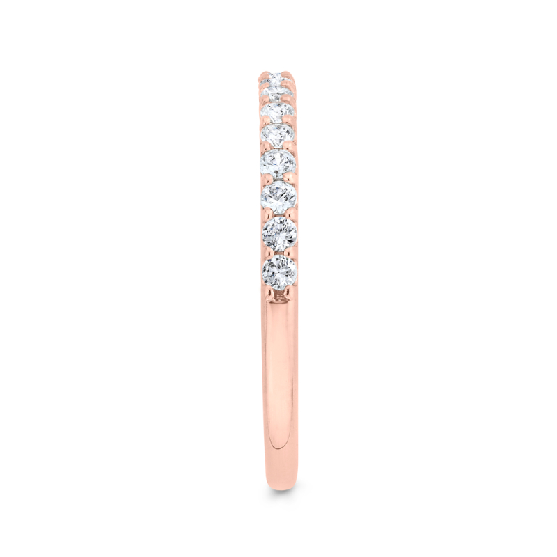 Diamond Wedding Band in 14K Rose Gold
