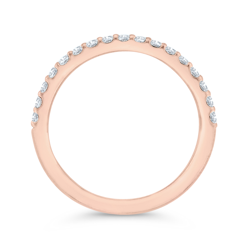 Diamond Wedding Band in 14K Rose Gold