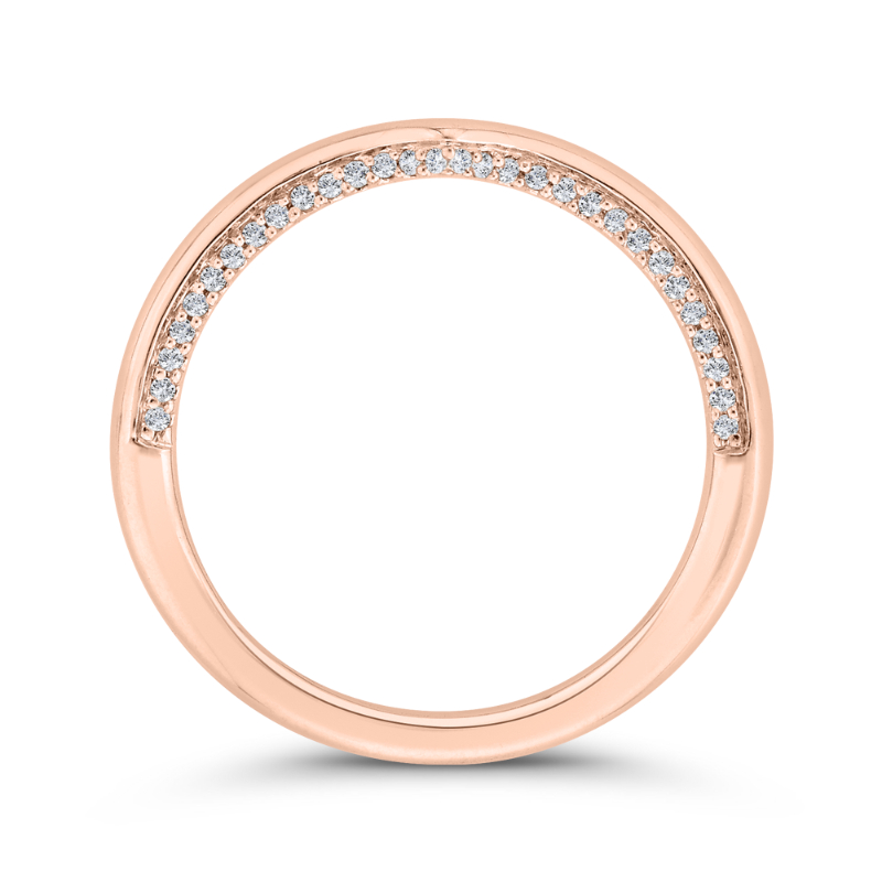 Diamond Wedding Band in 14K Rose Gold