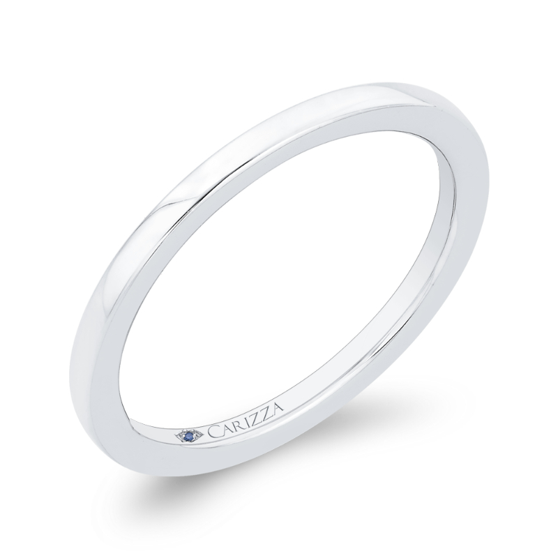 Plain Wedding Band in 14K White Gold