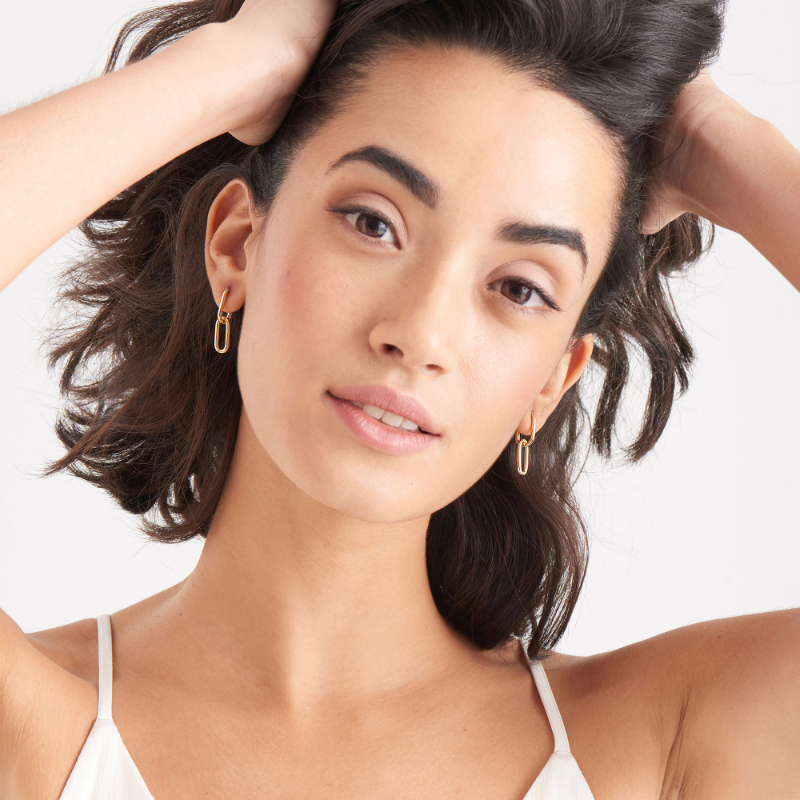 Cable Link Earrings