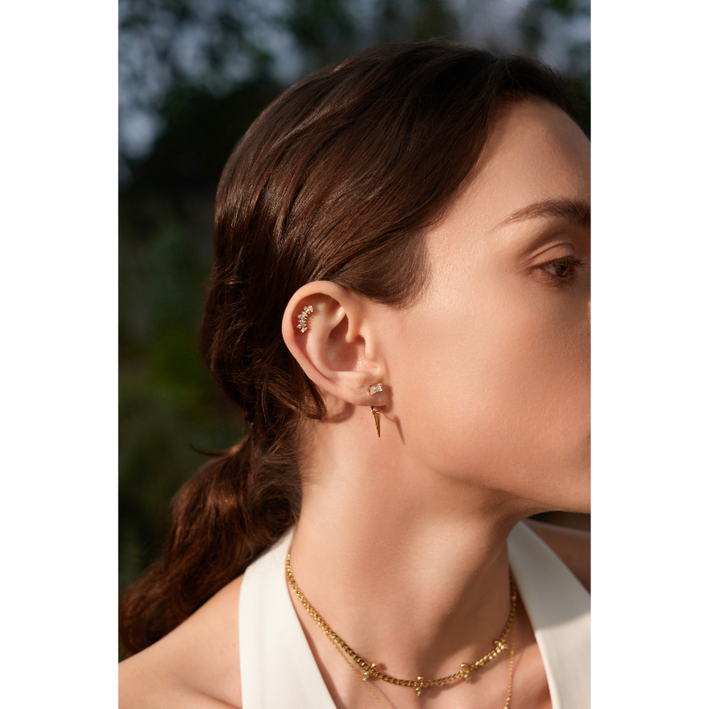 Gold Point Stud Ear Jackets