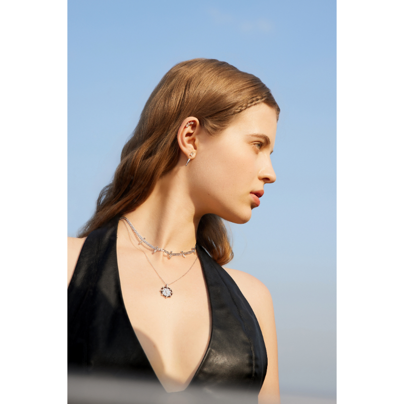 Silver Point Stud Ear Jackets
