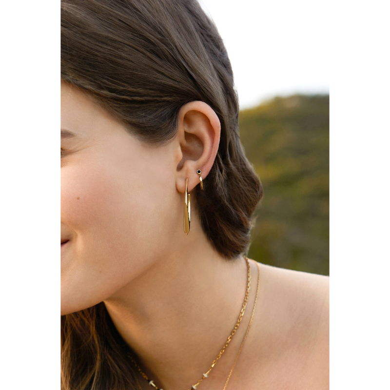 Gold Geometric Hoop Earrings