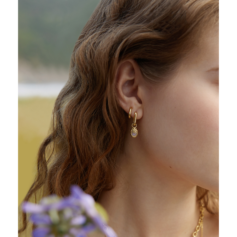 Gold Sunshine Earring Charm