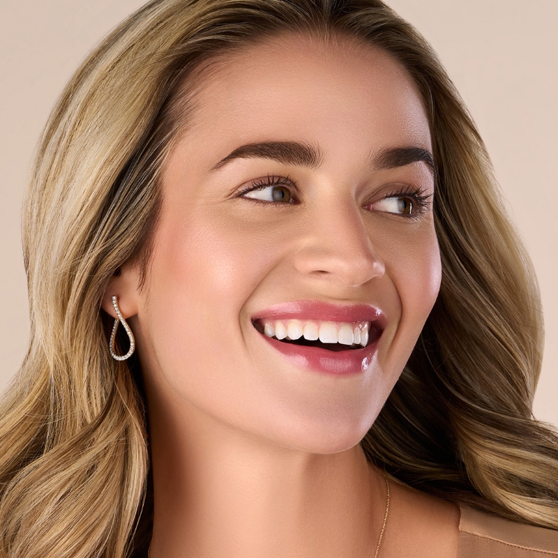 Modern Diamond Hoop Earrings - 1.5 Carat
