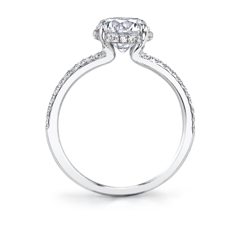 Round Cut Hidden Halo Ring - Serena