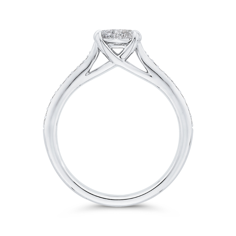 Diamond Engagement Ring in 14K White Gold