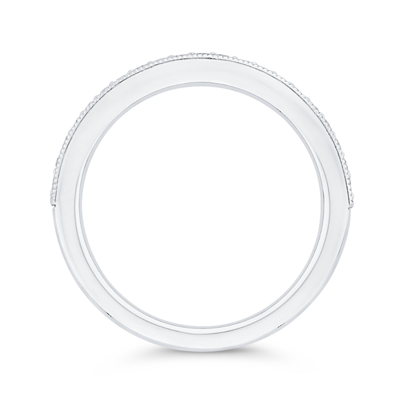 Round Diamond Wedding Band in 14K White Gold