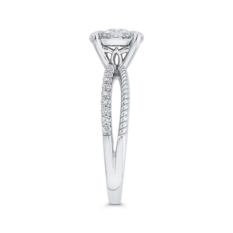 Diamond Engagement Ring in 14K White Gold