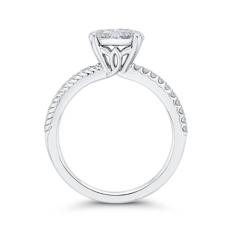 Diamond Engagement Ring in 14K White Gold