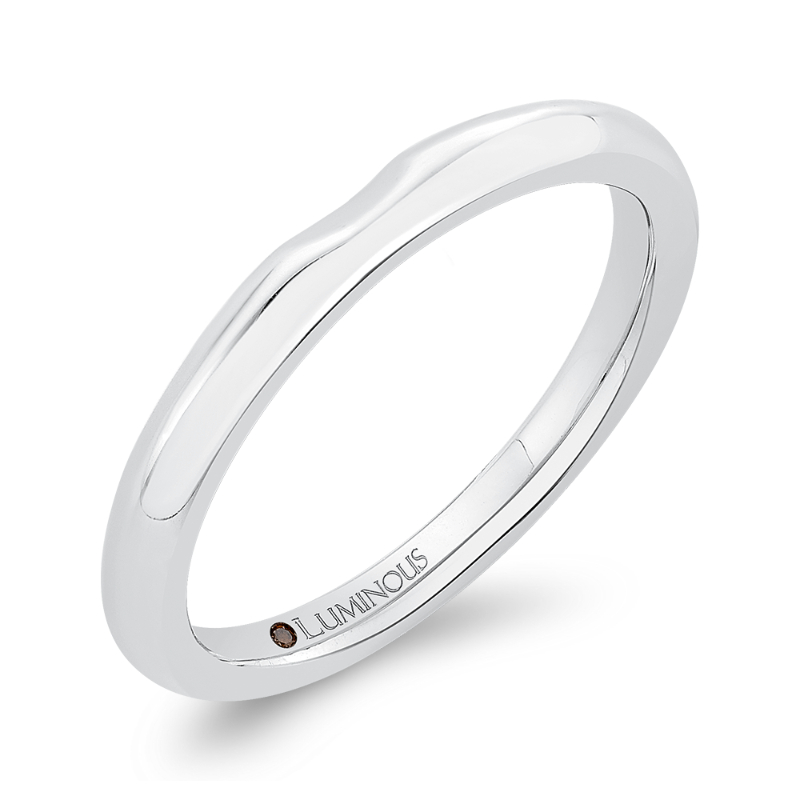 Plain Wedding Band in 14K White Gold