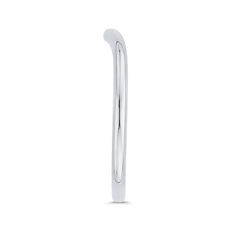 Plain Contour Wedding Band in 14K White Gold