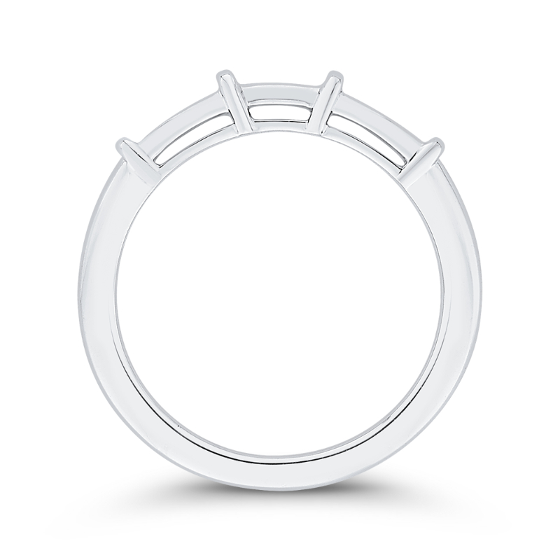 Round Diamond Wedding Band in 14K White Gold