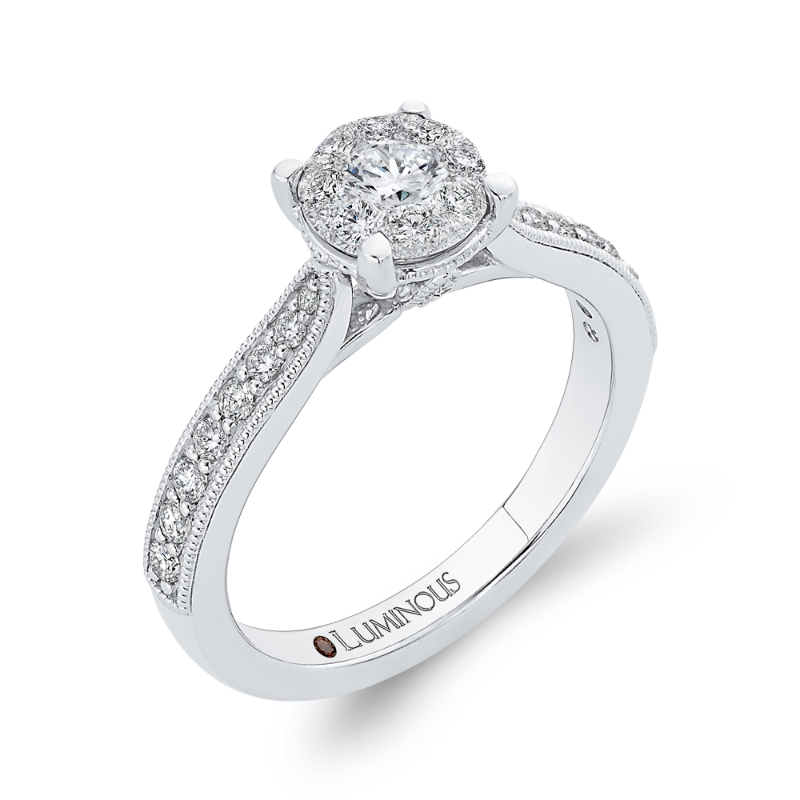 Diamond Engagement Ring in 14K White Gold