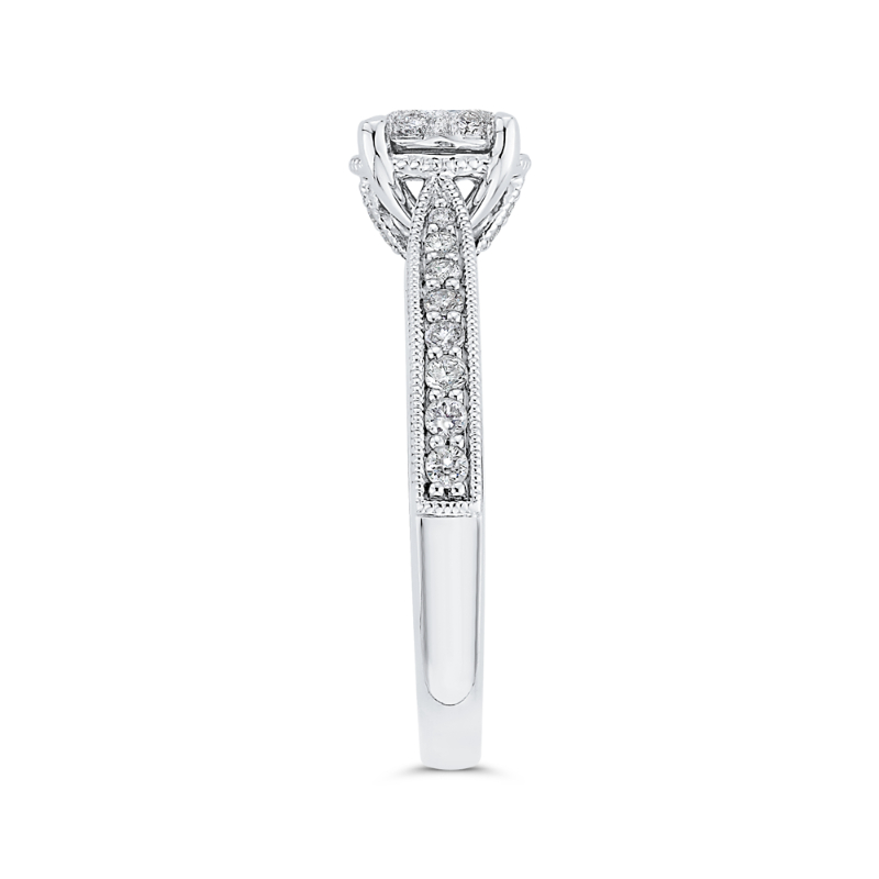 Diamond Engagement Ring in 14K White Gold