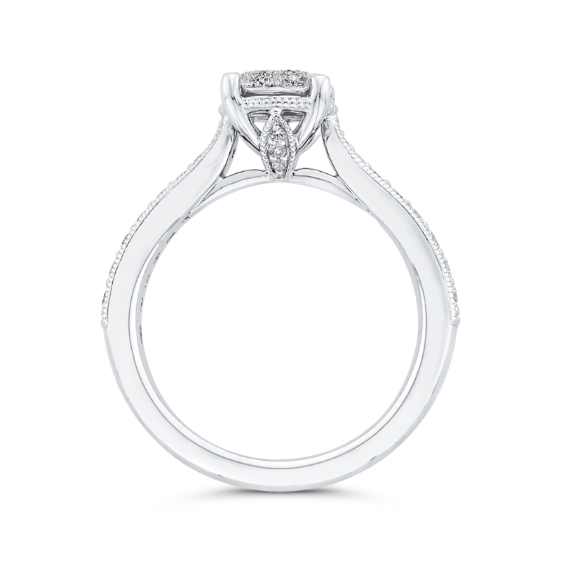 Diamond Engagement Ring in 14K White Gold