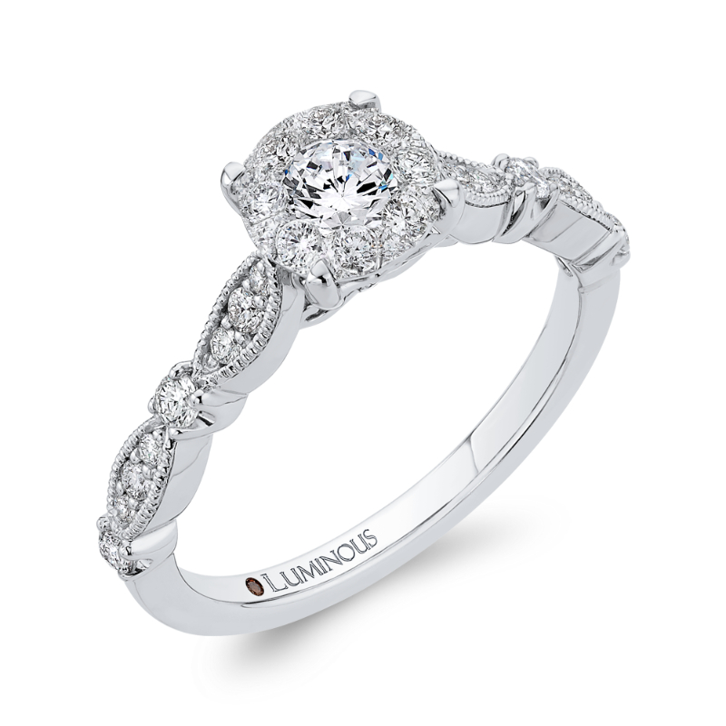 Diamond Engagement Ring in 14K White Gold