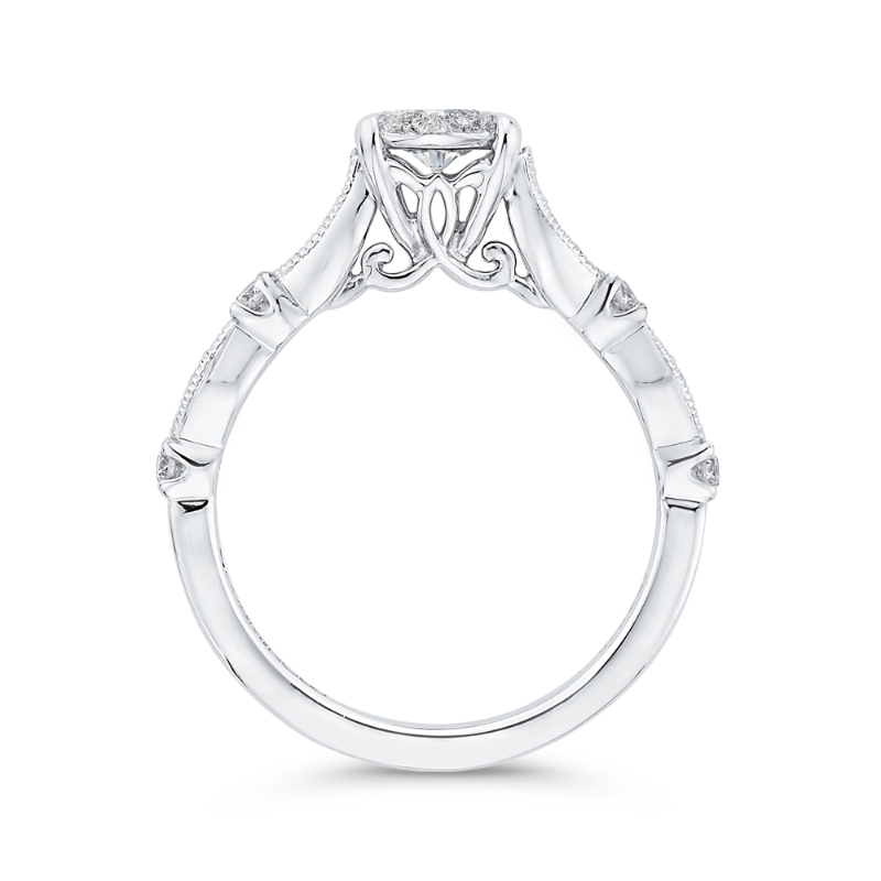 Diamond Engagement Ring in 14K White Gold