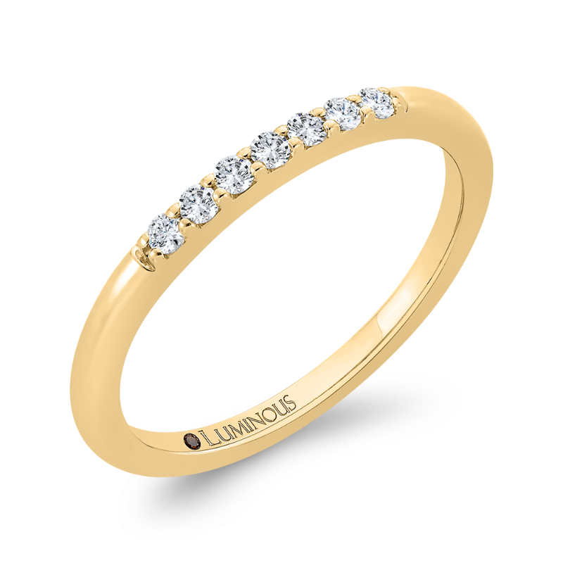 Round Diamond Wedding Band in 14K Yellow Gold