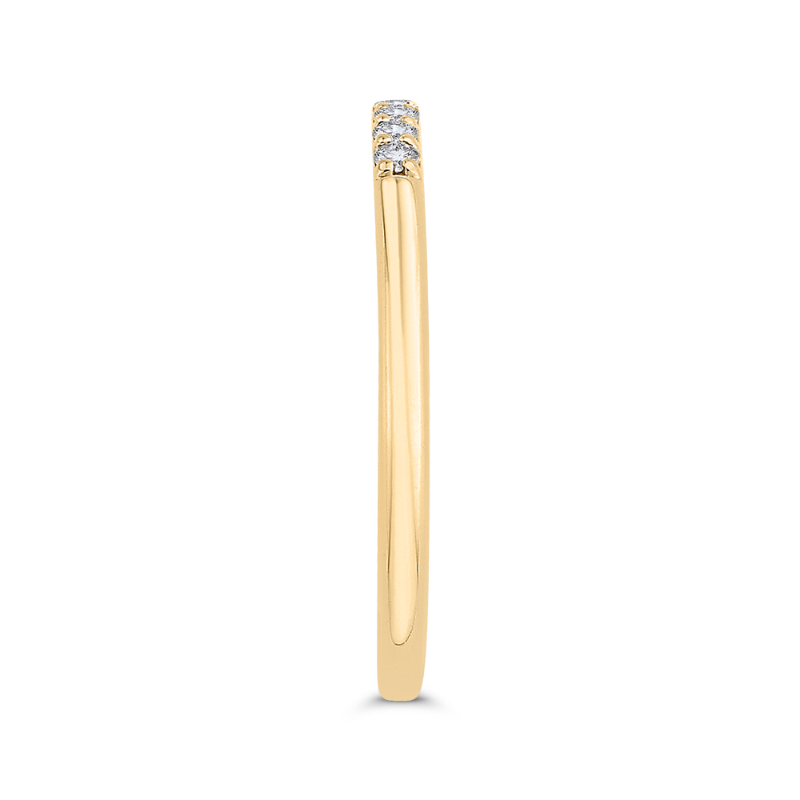 Round Diamond Wedding Band in 14K Yellow Gold
