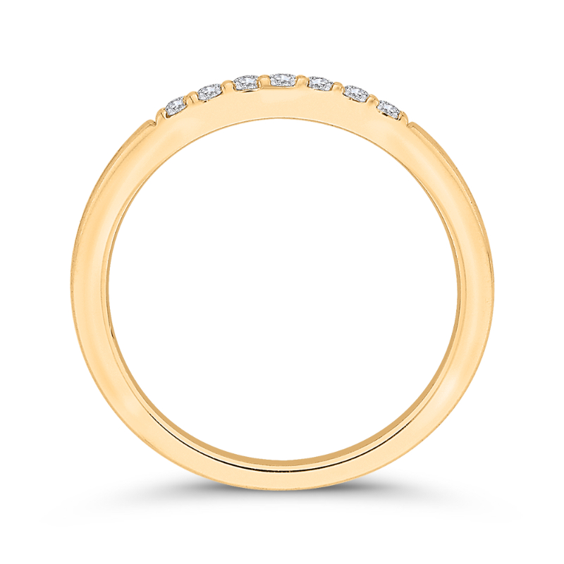 Round Diamond Wedding Band in 14K Yellow Gold