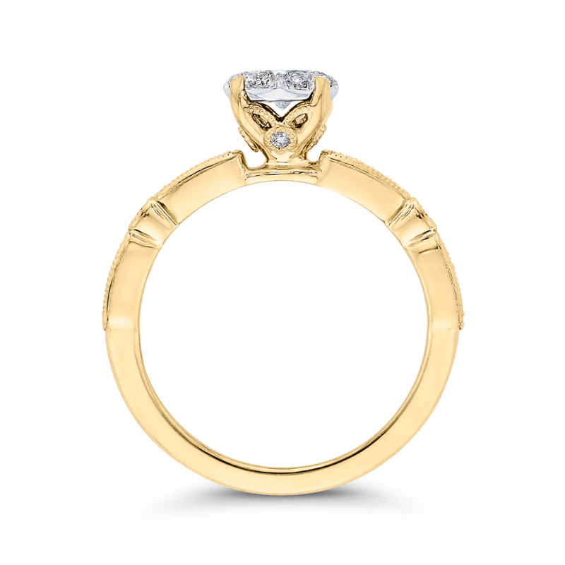 Diamond Engagement Ring in 14K Two Tone Gold
