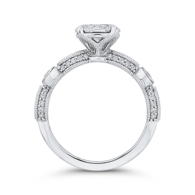 Diamond Engagement Ring in 14K White Gold