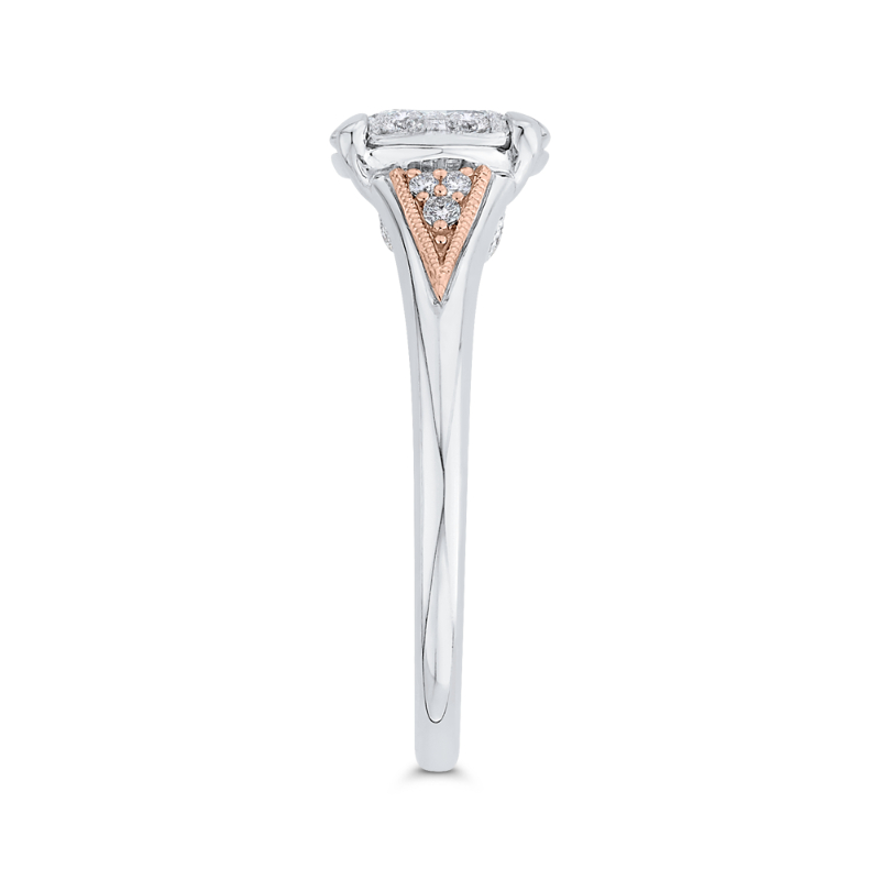 Diamond Engagement Ring in 14K Two Tone Gold