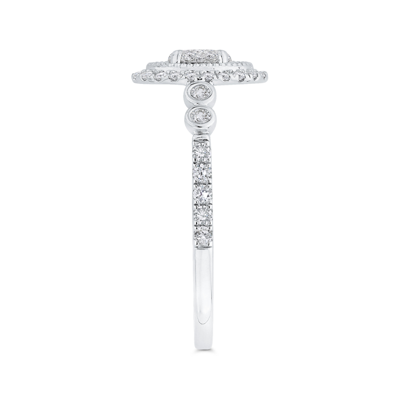 Round Diamond Engagement Ring in 14K White Gold