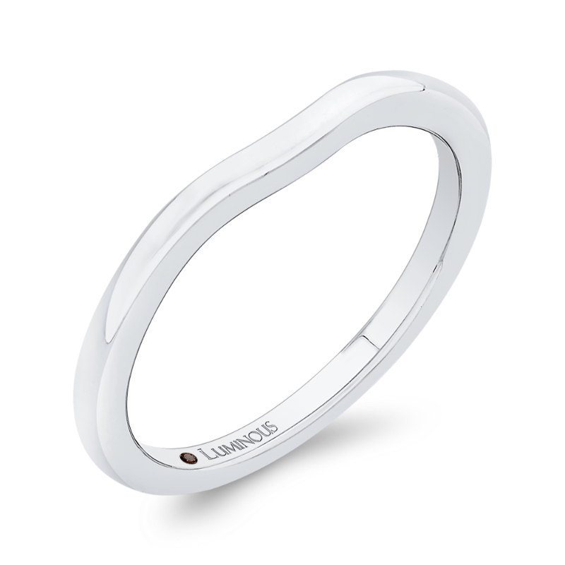 Plain Wedding Band in 14K White Gold