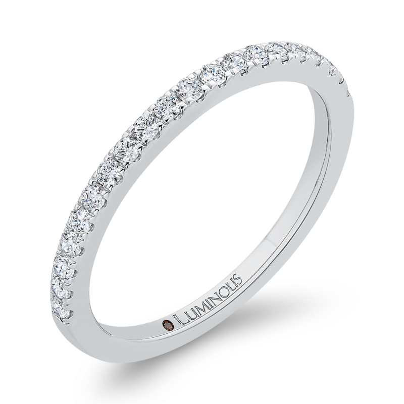Diamond Half-Eternity Wedding Band in 14K White Gold