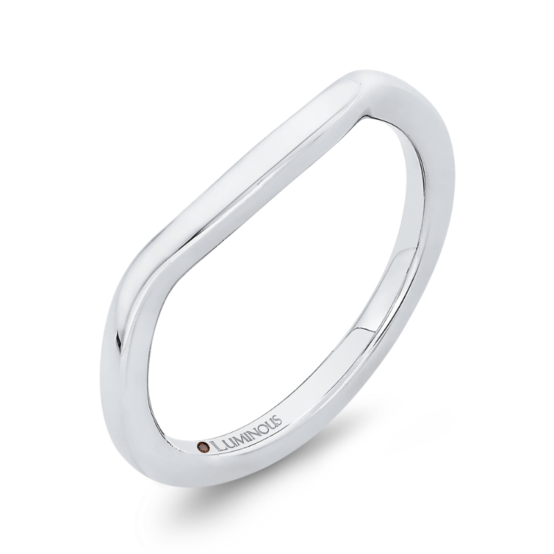 Plain Wedding Band in 14K White Gold