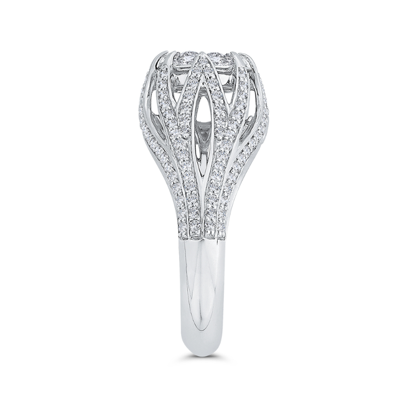 Split Shank Diamond Engagement Ring in 14K White Gold