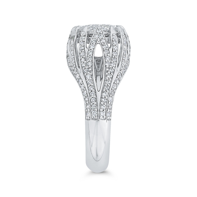Split Shank Diamond Engagement Ring in 14K White Gold