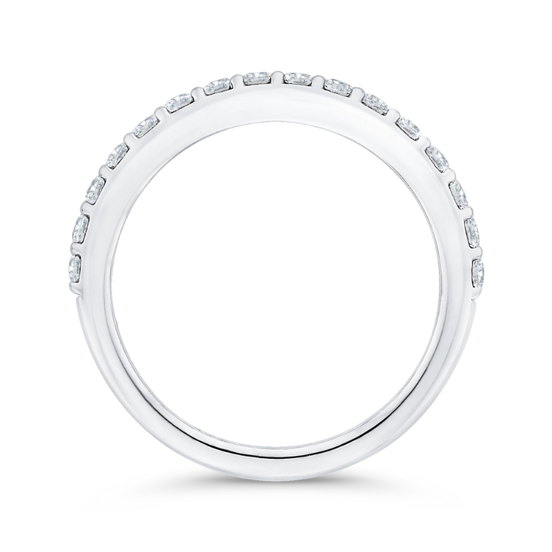 Diamond Half-Eternity Wedding Band in 14K White Gold