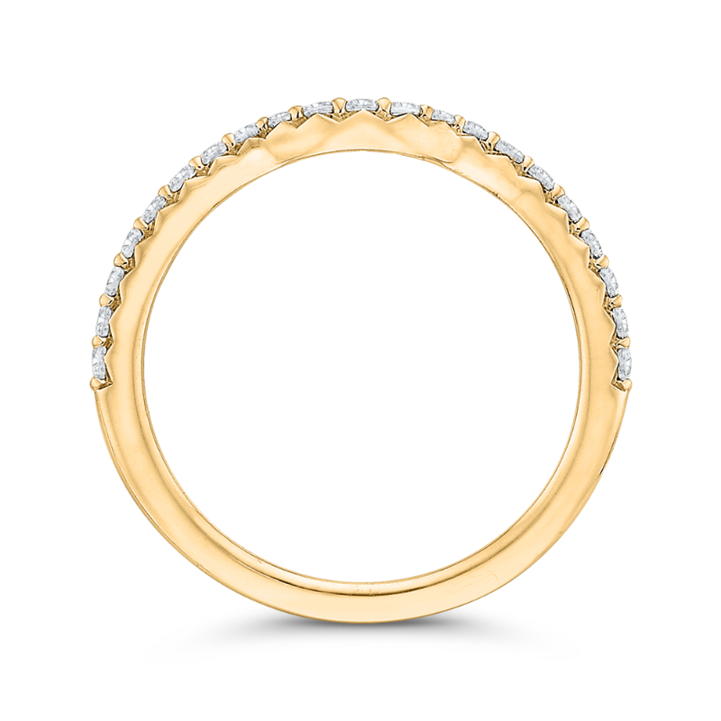 Diamond Half-Eternity Wedding Band in 14K Yellow Gold
